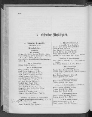 X. Öffentliche Wohltätigkeit.