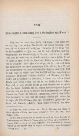 337-362 Zum fünften Centenarium der h. Catharina von Siena