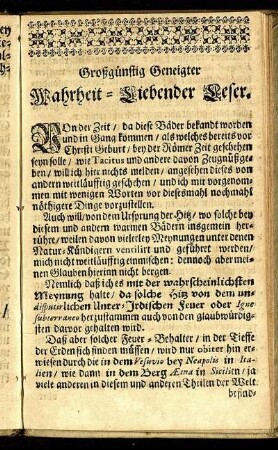 Großgünstig Geneigter Wahrheit-Liebender Leser.