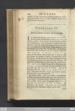 Chapitre VI. De la premiere Guerre de Carthage.