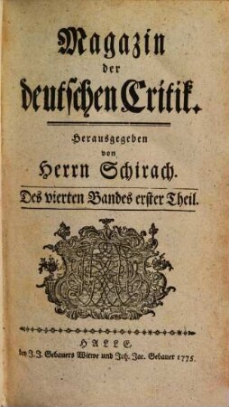 Magazin der deutschen Critik. 4. 1775