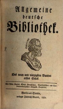 Allgemeine deutsche Bibliothek. 49. 1782