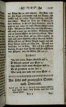 Am sechs und zwanzigsten Sonnt. nach Trinitatis.