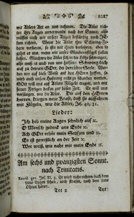 Am sechs und zwanzigsten Sonnt. nach Trinitatis.