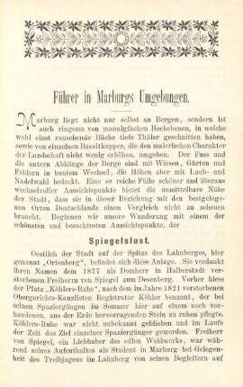 Fuehrer in Marburgs Umgebungen.