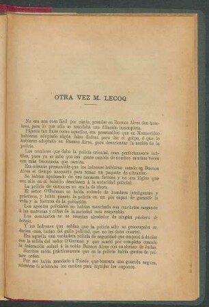 Otra vez M. Lecoq