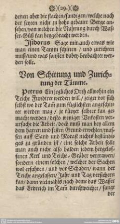 Von Schnittung und Zurichtung der Tämme.
