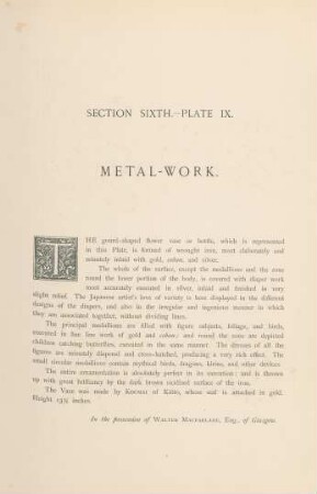 Plate IX. Metal-work