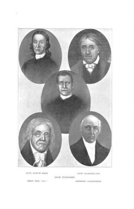 John Martin Mack - John Heckewelder - David Zeisberger - Owen Rice (1st) - Abraham Luckenbach