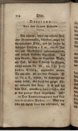 Drittens. Von den kalten Bädern
