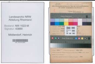 Entnazifizierung Heinrich Middendorf , geb. 21.05.1896 (Klavierbauer)