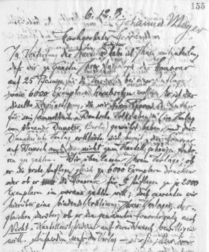 Brief an Johannes Meyer