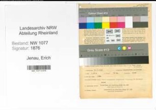 Entnazifizierung Erich Jenau , geb. 16.11.1906 (Polizist)