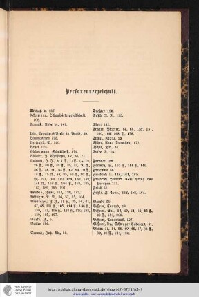 Personenverzeichniß
