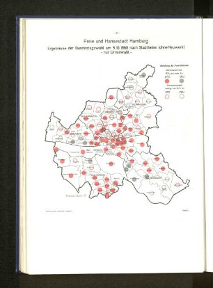Ergebnisse der Bundestagswahl am 5.10.1980 nach Stadtteilen (ohne Neuwerk) - nur Urnenwahl -