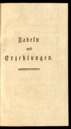 Fabeln und Erzehlungen