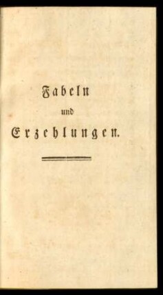 Fabeln und Erzehlungen