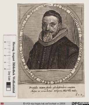 Bildnis Festus (eig. Fetse od. Fetzo Homminga) Hommius