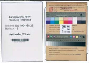 Entnazifizierung Wilhelm Neidhoefer , geb. 12.12.1901 (Schlosser)