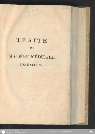 2: Traité de Matière médicale