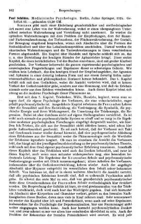 102-103, Paul Schilder. Medizinische Psychologie. 1924