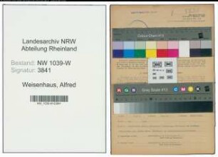 Entnazifizierung Alfred Weisenhaus , geb. 26.02.1911 (Angestellter)