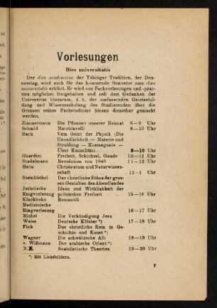 7-32, Vorlesungen