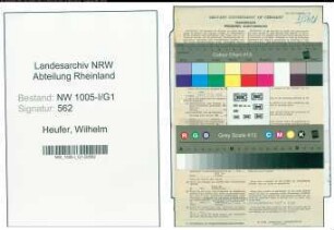 Entnazifizierung Wilhelm Heufer , geb. 12.11.1903 (Amtsgerichtsrat)