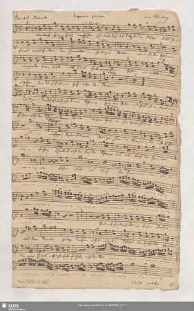 [solo and coro:] Soprano primo