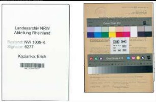 Entnazifizierung Erich Kozianka , geb. 26.03.1903 (Beamter)