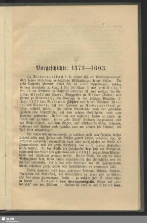Vorgeschichte : 1473-1603
