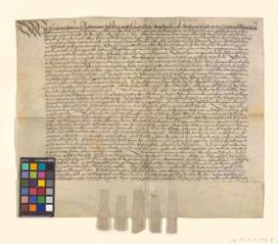 Obligation über 750 Taler, die Joachim v. Rohr den Städten Brandenburg (Alt- und Neustadt), Berlin, Cölln und Spandau leiht.