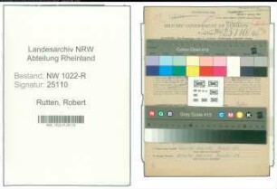Entnazifizierung Robert Rutten , geb. 03.06.1873 ()