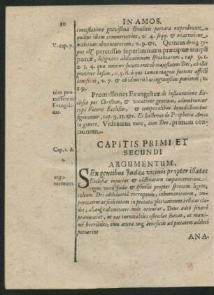 Capitis Primi Et Secundi Argumentum.
