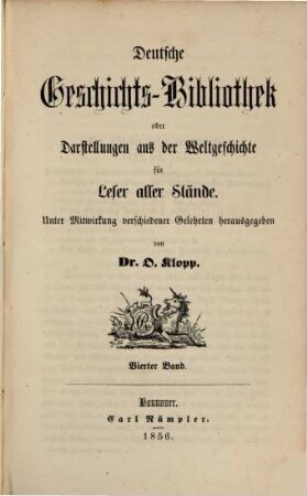 Deutsche Geschichts-Bibliothek oder Darstellungen aus der Weltgeschichte für Leser aller Stände, 4