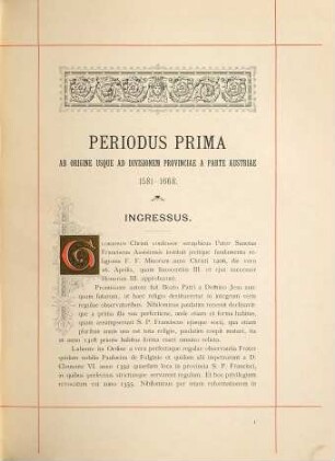 Chronica Provinciae Helveticae Ordinis S.P.N. Francisci Capucinorum : ex annalibus ejusdem provinciae manuscriptis excerpta