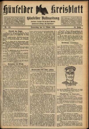 Ausgabe vom Donnerstag, den 14. Oktober 1926.