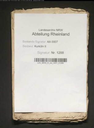 Protokollbuch der Bonner Kanzlei