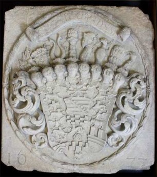 Wappenstein der Herzöge von Sachsen-Merseburg