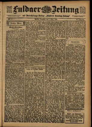 Dritte Ausgabe vom Samstag, den 07. März 1903.