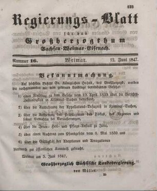 Nr. 16 : 12. Juni 1847