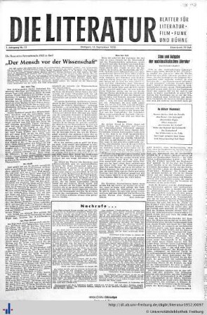 Nr. 13, 15. September 1952