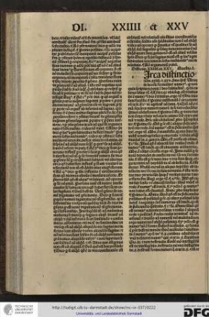 [C]irca distinctionem xxiiii et xxv primo queritur utrum in deo sit formaliter numerus, quod non...