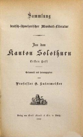 Schwizer-Dütsch : Sammlung deutsch-schweizerischer Mundart-Literatur, 11