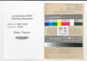 Entnazifizierung Theodor Rieke , geb. 18.06.1916 (Vermessungstechniker)