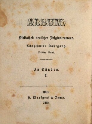 In Sünden : eine Familiengeschichte, 1