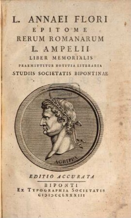 L. Annaei Flori Epitome Rerum Romanarum