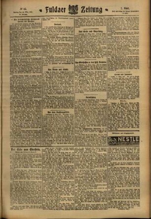 Zweite Ausgabe vom Montag, den 20. März 1911.