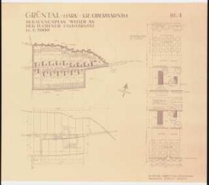 Bebauungsplan Sydow und Grüntal, Oberbarnim: Bebauungsplan Grüntal Weiler an der Tuchener Landstraße 1:2000, und Detail 1:500