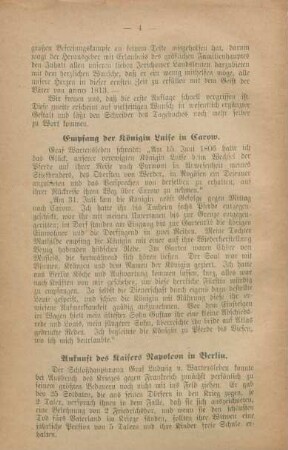 Ankunft des Kaisers Napoleon in Berlin